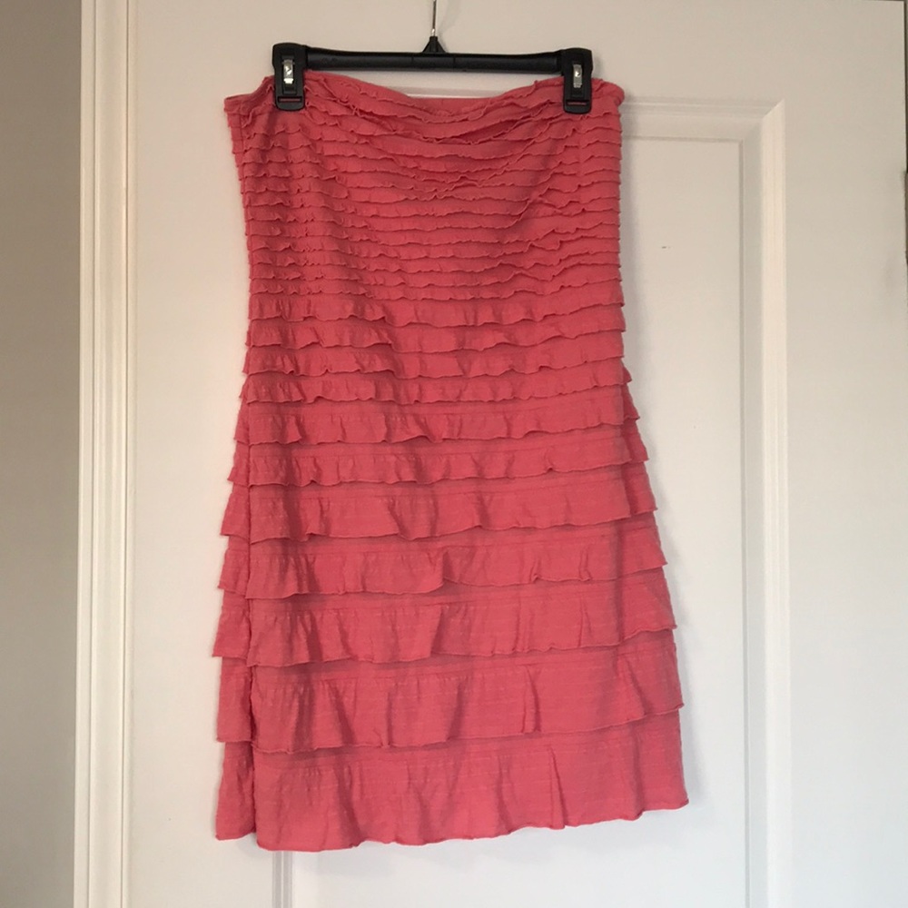 Express coral/ pink strapless dress size medium